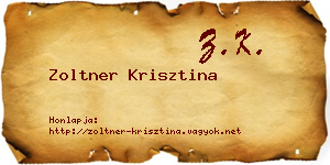 Zoltner Krisztina névjegykártya