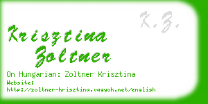 krisztina zoltner business card